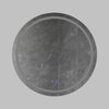 32 x 32 Inch Round Frameless LED Illuminated Bathroom Mirror Touch Button Defogger Metal Frosted Edges Silver By The Urban Port UPT-266401