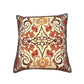 18 x 18 Square Cotton Accent Throw Pillow, Scrolled Floral Pattern, Multicolor By The Urban Port