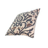 18 x 18 Square Accent Throw Pillow Knife Edge Damask Print Soft Polyester Filler Cream Blue By The Urban Port UPT-268963