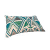 12 x 20 Modern Accent Pillow Knife Edge Soft Cotton Cover Geometric Teal Blue Beige Gray By The Urban Port UPT-268966