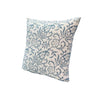 18 x 18 Square Accent Pillow, Paisley Floral Pattern, Soft Cotton Cover, Soft Polyester Filling, Blue, White By The Urban Port