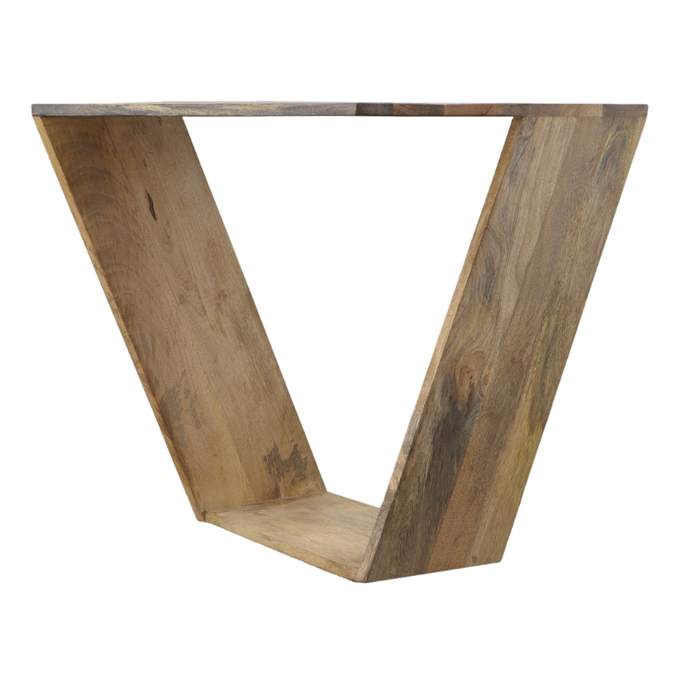 End Table with Square Top and Illusion Wooden Frame Oak Brown By The Urban Port UPT-268972