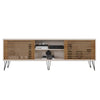 71 Inch Arthur Wooden TV Stand with 2 Slatted Sliding Doors By The Urban Port UPT-271300