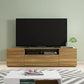 70.86 Inch Wooden TV Stand with 2 Doors and 1 Drawer, Natural Brown By The Urban Port