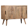 Toscana 42 Solid Wood Sideboard Buffet Cabinet with Sliding Doors - Natural Brown By The Urban Port UPT-271517