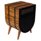 24 Inch Acacia Wood Accent Cabinet Chest with 1 Mesh Drawer and 1 Door Brown and Black By The Urban Port UPT-272008