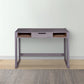 44 Inch Minimalist Single Drawer Mago Wood Entryway Console Table Desk Textured Groove Lines Gray By The Urban Port UPT-272547