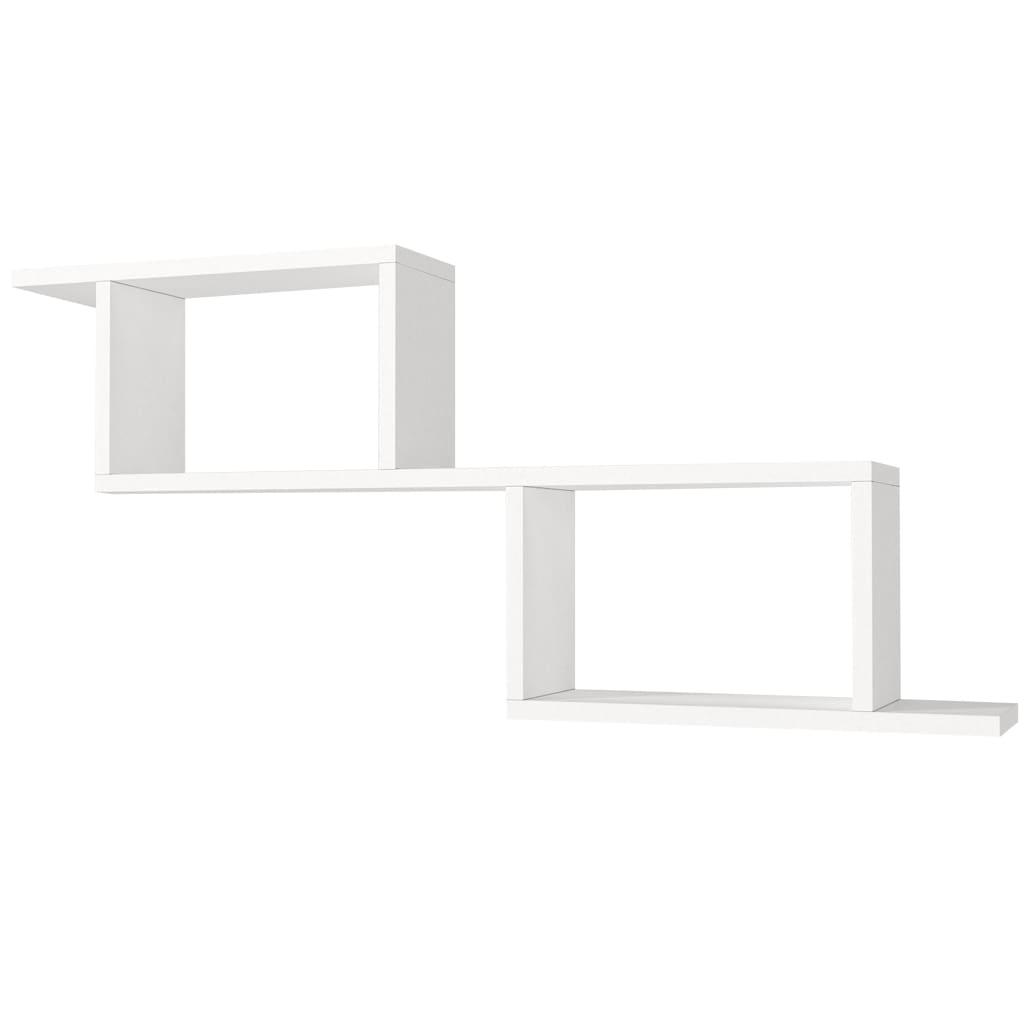 40 Inch Decorative Wooden Wall Mounted Cubby Shelf, White By The Urban Port