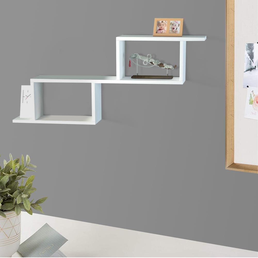 40 Inch Decorative Wooden Wall Mounted Cubby Shelf White By The Urban Port UPT-272750