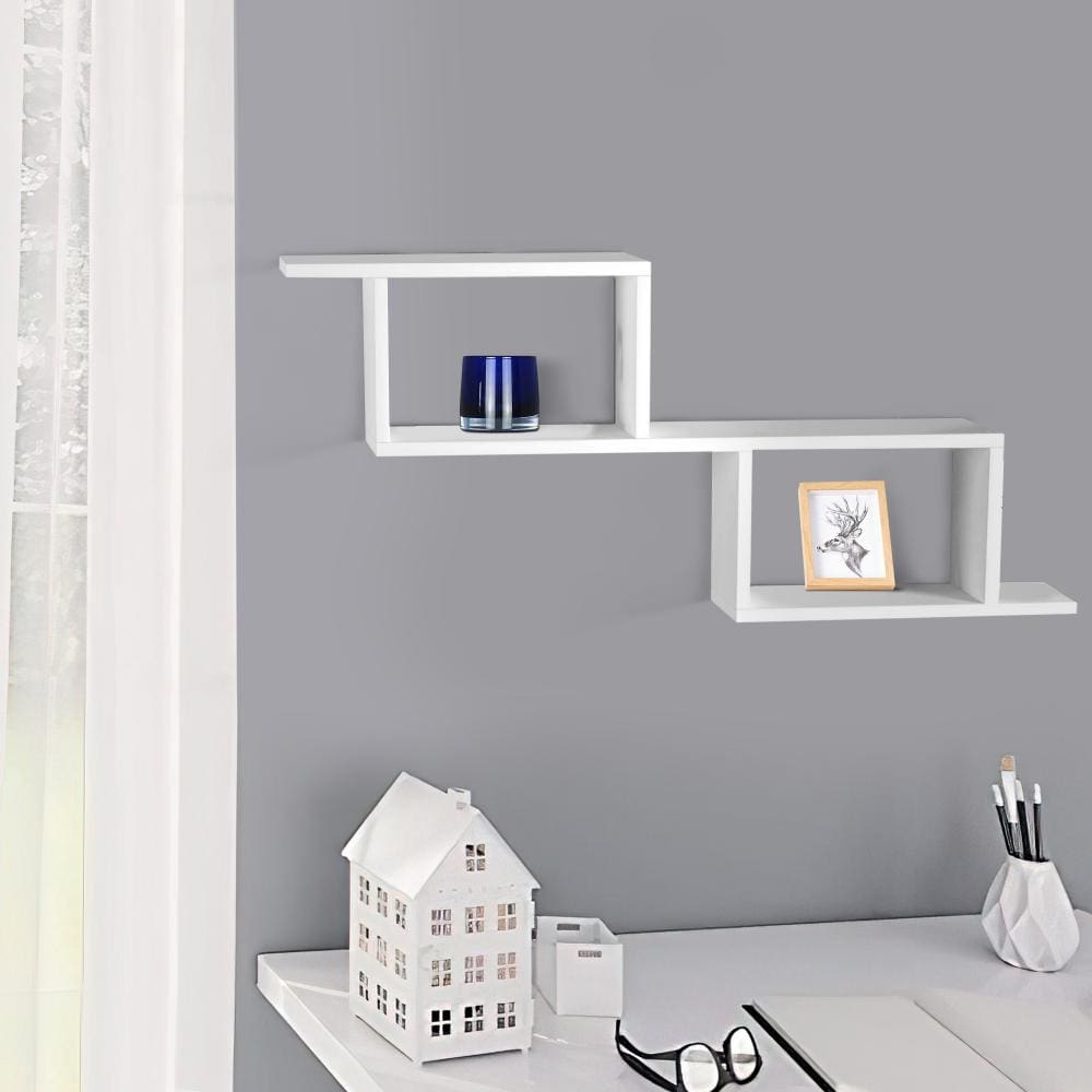 40 Inch Decorative Wooden Wall Mounted Cubby Shelf White By The Urban Port UPT-272750