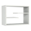 24 Inch Decorative Rectangular Wood Floating Wall Shelf with 3 Tier Storage White By The Urban Port UPT-272758