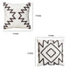 17 x 17 Inch 2 Piece Square Cotton Accent Throw Pillow Set with Modern Geometric Aztec Design Embroidery White Gray By The Urban Port 
