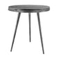 23 Inch Round Modern Minimalist Metal Side Table with Tripod Base Charcoal Black By The Urban Port UPT-272903