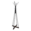 Holly 71 Inch Standing Wooden Coat Rack with Multiple Hooks Hangers Reclaimed Wood and Iron Brown Black By The Urban Port UPT-273093