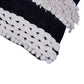 Adiv 18 x 18 Handcrafted Soft Shaggy Cotton Accent Throw Pillow Handknit Yarn White Black By The Urban Port UPT-273458