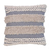 Adiv 18 x 18 Handcrafted Soft Shaggy Cotton Accent Throw Pillow Woven Yarn Beige Gray By The Urban Port UPT-273459