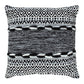 18 x 18 Jacquard Square Decorative Cotton Accent Throw Pillow with Soft Boho Tribal Pattern, Black, White By The Urban Port