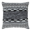 18 x 18 Jacquard Square Decorative Cotton Accent Throw Pillow with Soft Boho Tribal Pattern Black White By The Urban Port UPT-273479
