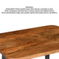 Wade 28 Inch Handcrafted Rectangular Coffee Table Solid Natural Brown Mango Wood Inverted U Shape Legs By The Urban Port UPT-274462