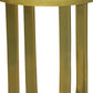 Cyrus 18 Inch Round Accent Side Table Cast Aluminum Arched Cut Out Frame Brass By The Urban Port UPT-274819