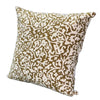 18 x 18 Handcrafted Cotton Square Accent Throw Pillow Elegant Filigree Pattern White and Gold By The Urban Port UPT-280401