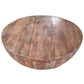 Handcarved Drum Shape Round Top Mango Wood Distressed Wooden Coffee Table Brown By The Urban Port UPT-32184