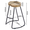 30 Saddle Seat Bar Stool with Metal Legs Brown and Black By The Urban Port UPT-37900