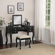 Cherub Vanity Set | Stool & Mirror | Black