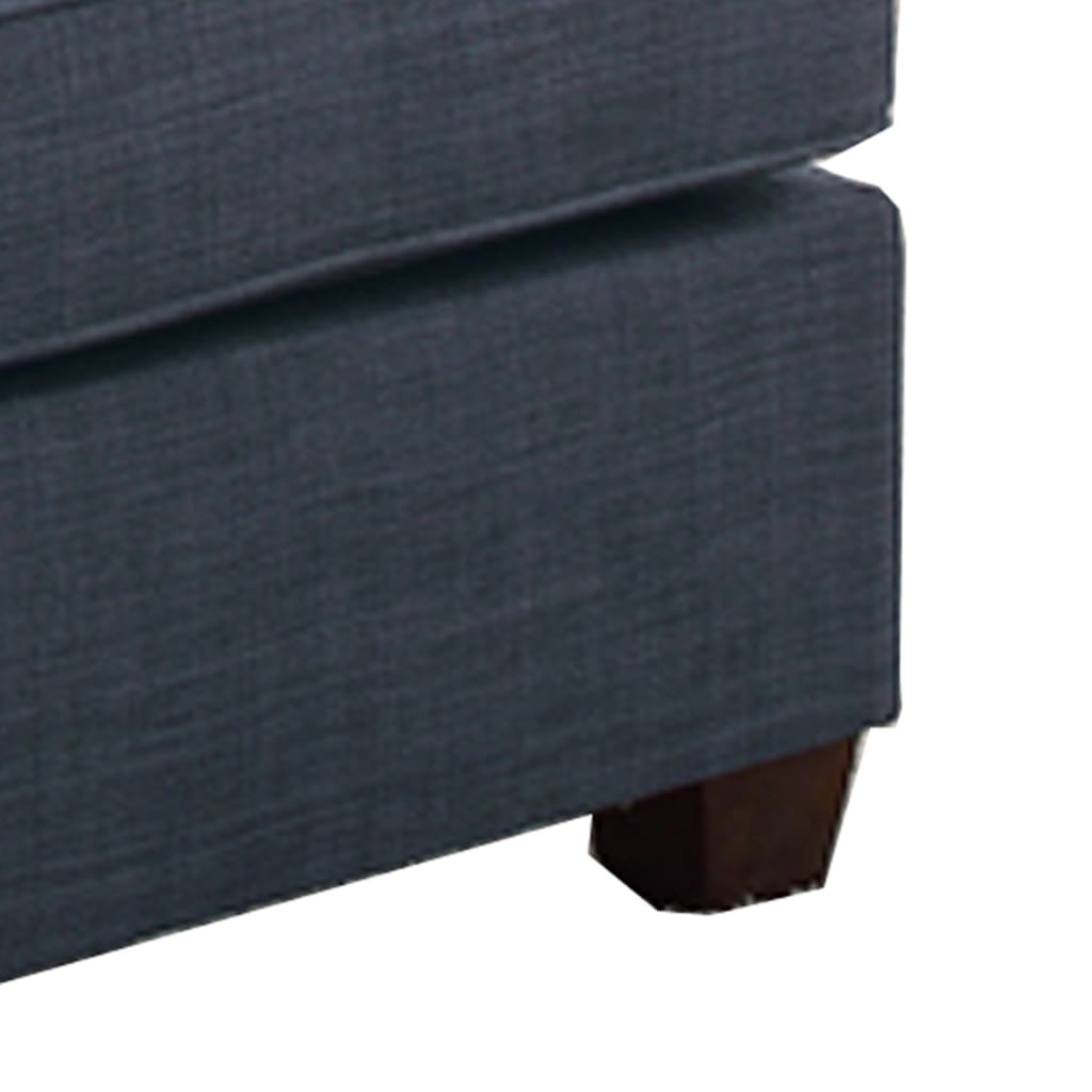 Cocktail Ottoman In Blue Dorris Fabric PDX-F6993