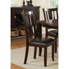 Contemporary Rubber Wood Dining Chair With Upholstered Seat, Set Of 2,Brown