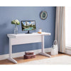 Contemporary Style Desk With Width Top, White