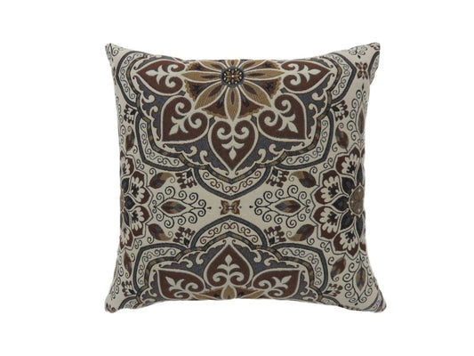 Contemporary Style Medallion Patterned Set of 2 Throw Pillow, Multicolor -PL6035S-2PK By Casagear Home