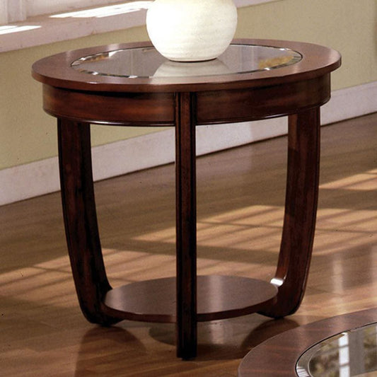End Table | Crystal Falls Transitional | Dark Cherry Finish