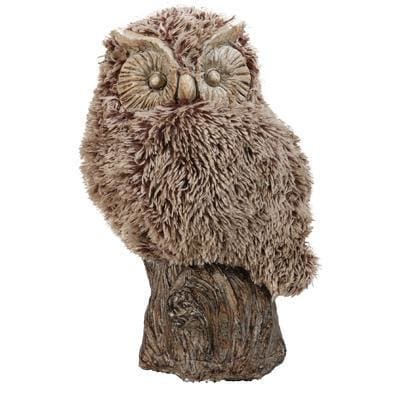 Distinctive Winsome Furry Owl, Brown By Casagear Home