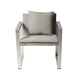 Exquisitly Aluminum Upholstered Cushioned Chair with Rattan, Gray/Taupe