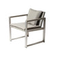 Exquisitly Aluminum Upholstered Cushioned Chair with Rattan Gray/Taupe BM172109