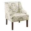 Accent Chair | Fabric Upholstered | Swooping Arms | Multicolor