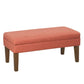 Fabric Upholstered Wooden Bench with Lift Top Storage, Orange - N6302-F1569 By Casagear Home