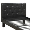 Faux Leather Upholstered Full size Bed With tufted Headboard Black PDX-F9415F
