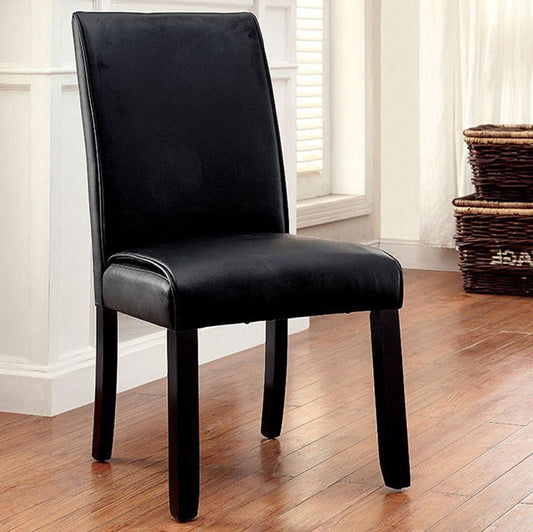 Grandstone I Contemporary Side Chair With Black Finish, Set of 2 By Casagear Home