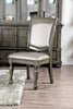 Leather Upholstered Wood Side Chair,Pack Of Two, Glossy Gray By Casagear Home