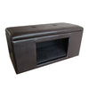Pet Bench | Faux Leather Upholstery | Side Cutout | Brown