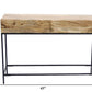 Mango Wood and Metal Console Table With Two Drawers Brown By The Urban Port UPT-39270