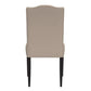 26 Inch Wide Linen Dining Side Chair Set of 2 Beige AMF-60822