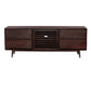TV Cabinet with 4 Drawers and Wooden Frame Walnut Brown By The Urban Port UPT-262408