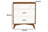 Modern Style Wooden Chest With Three Drawers and Flared Legs Brown and White - 999-04 APF-999-04