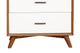 Modern Style Wooden Chest With Three Drawers and Flared Legs Brown and White - 999-04 APF-999-04