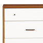 Modern Style Wooden Chest With Three Drawers and Flared Legs Brown and White - 999-04 APF-999-04