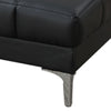 Modish Bonded Leather Ottoman In Black PDX-F7228