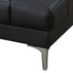 Modish Bonded Leather Ottoman In Black PDX-F7228